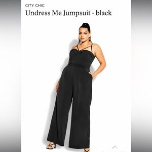 City Chic Undress Me Jumpsuit, black